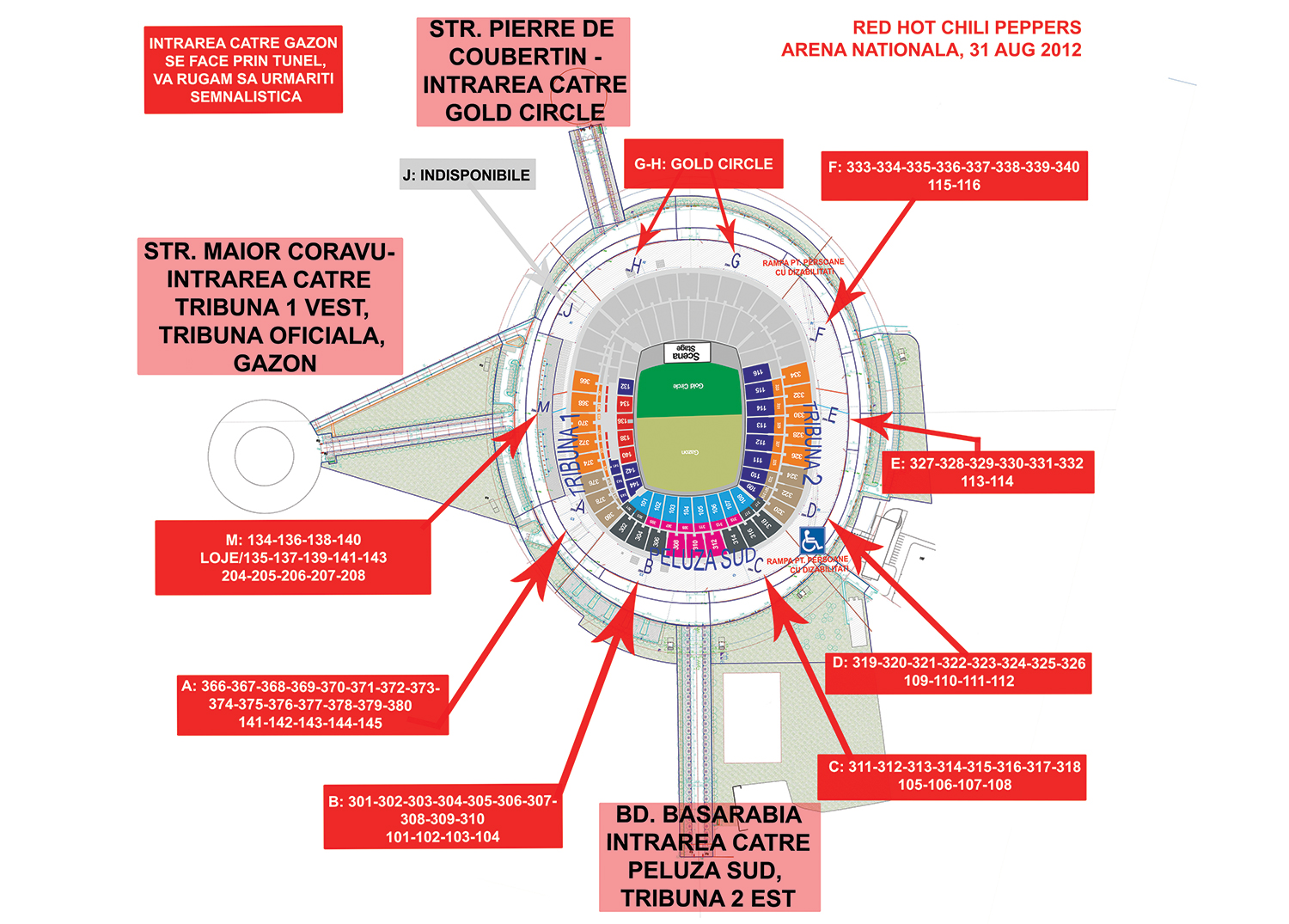 Harta acces_RHCP_Arena Nationala