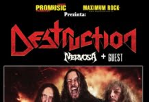 Concert Destruction si Nervosa în club Fabrica, București