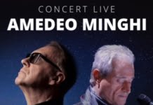 Artistul italian AMEDEO MINGHI și GABRIEL COTABIȚĂ pregătesc un concert de zile mari, pe 4 aprilie 2017, la Sala Palatului