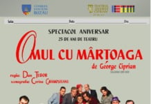 PREMIERA SPECTACOLULUI „OMUL CU MÂRȚOAGA” ÎN REGIA LUI DAN TUDOR, PE SCENA TEATRULUI GEORGE CIPRIAN DIN BUZĂU