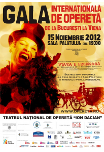 Gala Internationala de Opereta – de la Bucuresti la Viena – 15 NOIEMBRIE 2012