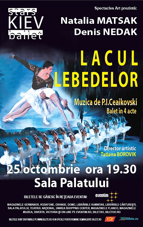 Balet Lacul Lebedelor la Sala Palatului