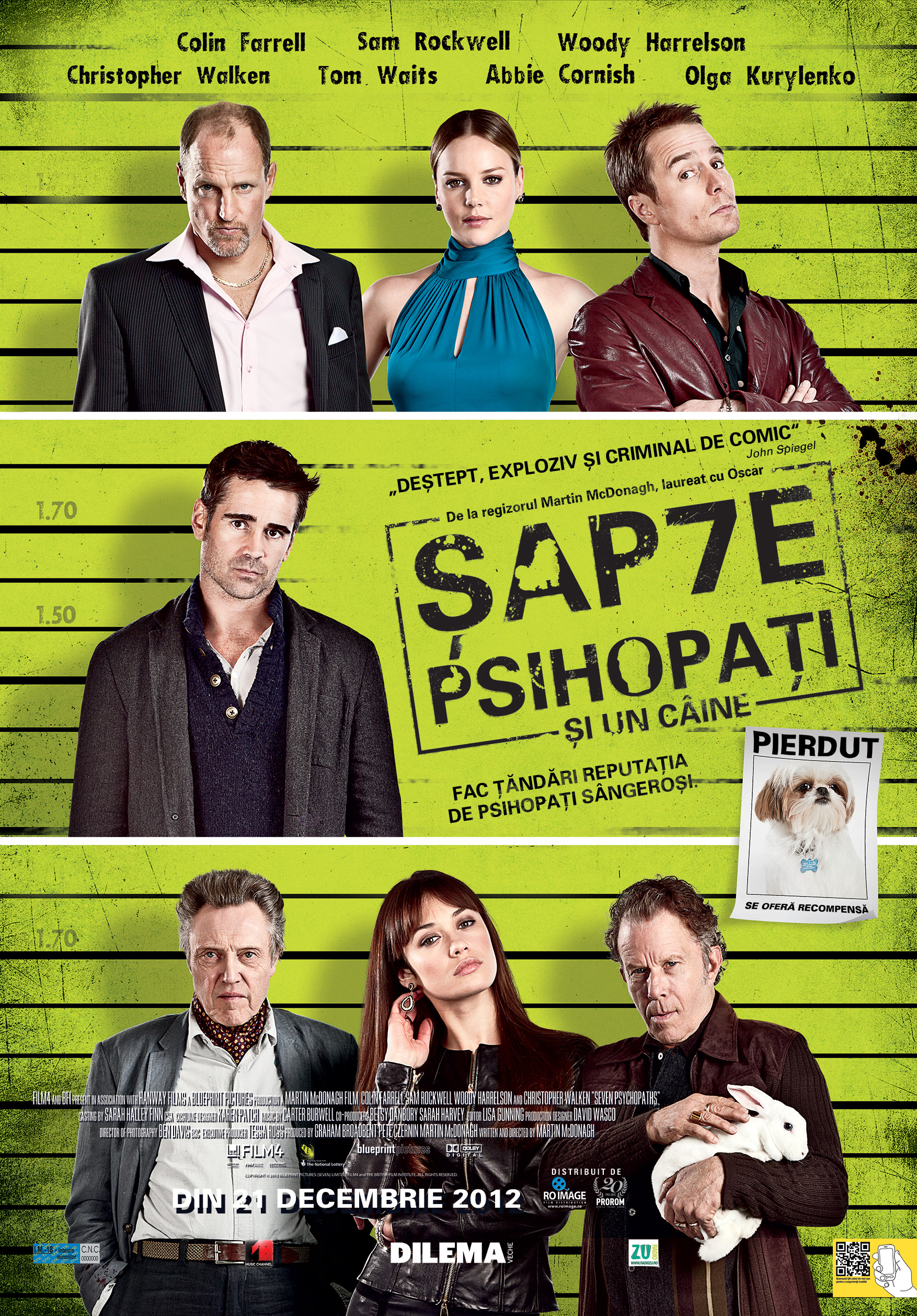 Seven Psychopaths (Şapte psihopaţi şi un câine) Trailer & description