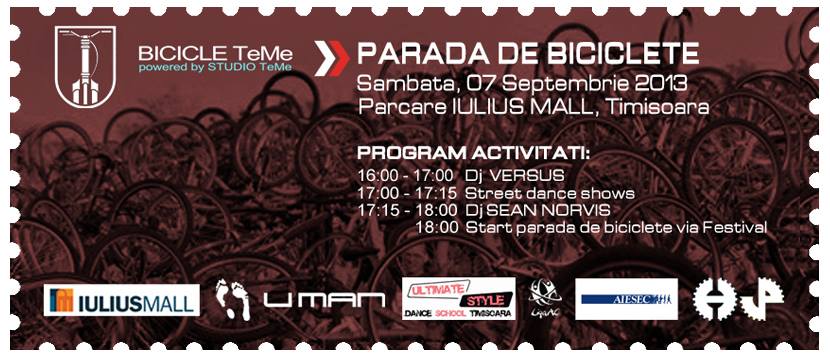 House Parade Festival Timisoara ne invita la PARADA DE BICICLETE parada-de-biciclete