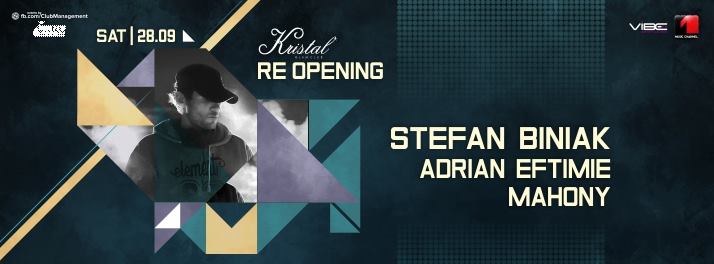 KRISTAL deschide al 10-lea sezon de petreceri cu STEFAN BINIAK!