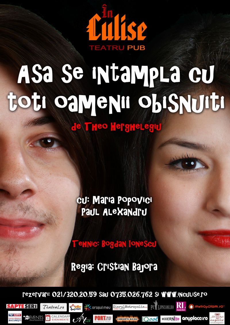 “Asa se intampla cu toti oamenii obisnuiti” si stand- up comedy la Teatrul In Culise