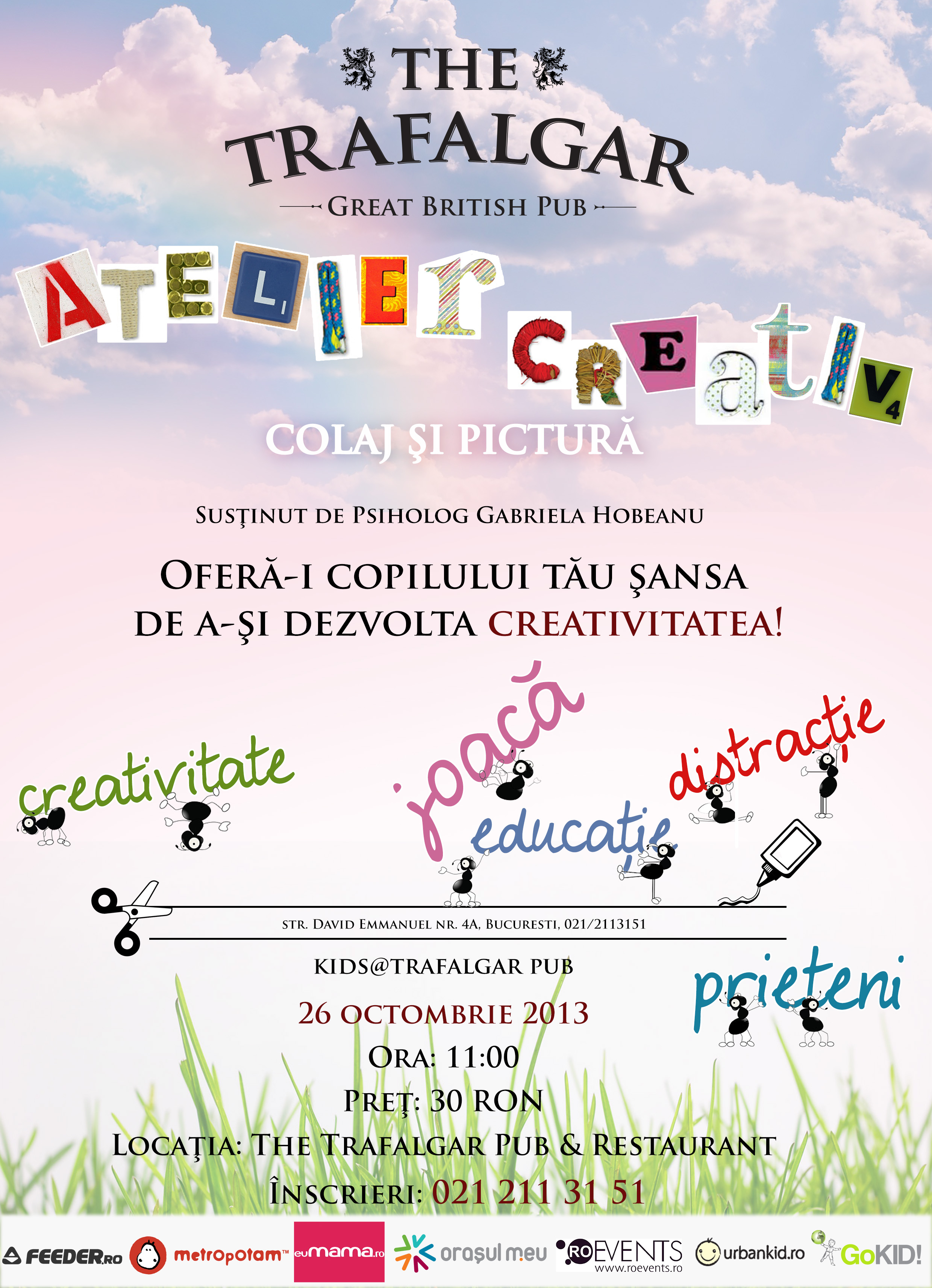 Atelier Creativ la Trafalgar Pub