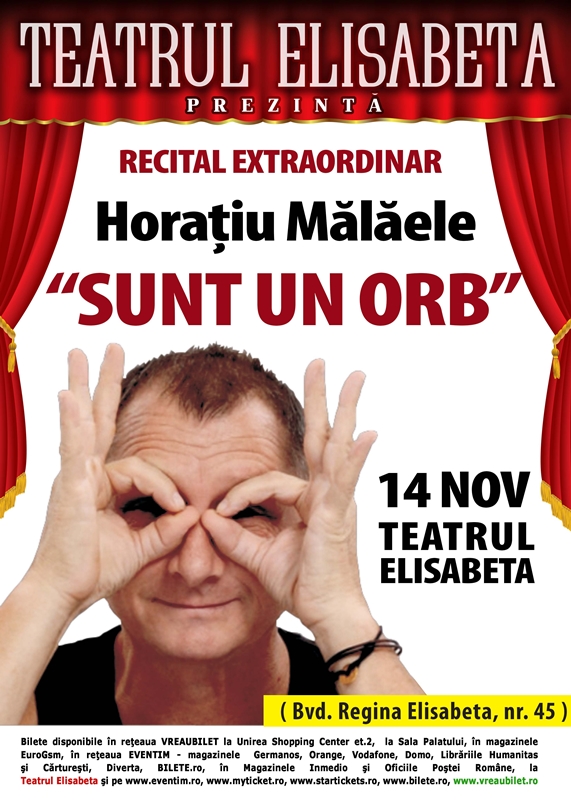 “Sunt un orb” – recital de exceptie sustinut de Horatiu Malaele