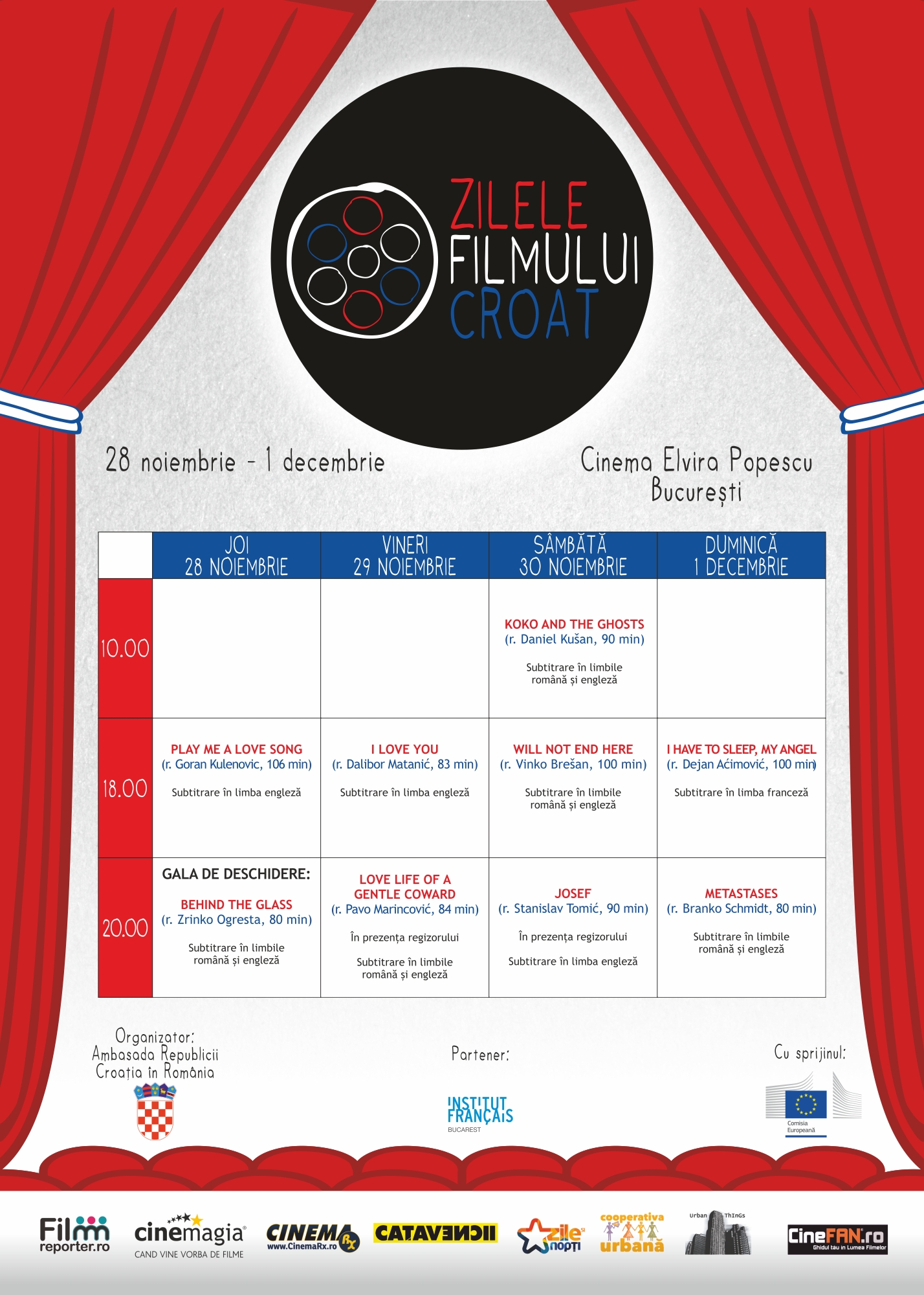 Start pentru “ZILELE FILMULUI CROAT” la Bucureşti