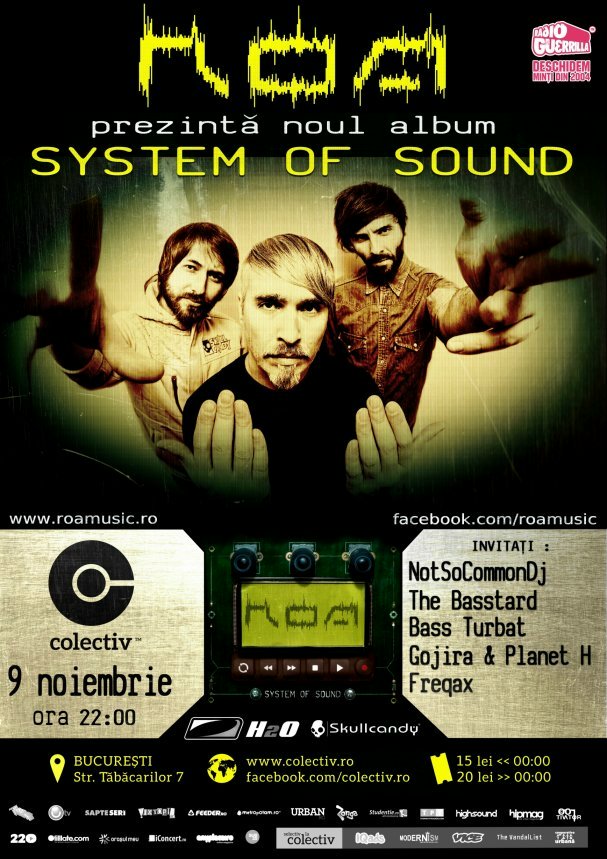 Concert de lansare a noului album ROA ” System Of Sound “