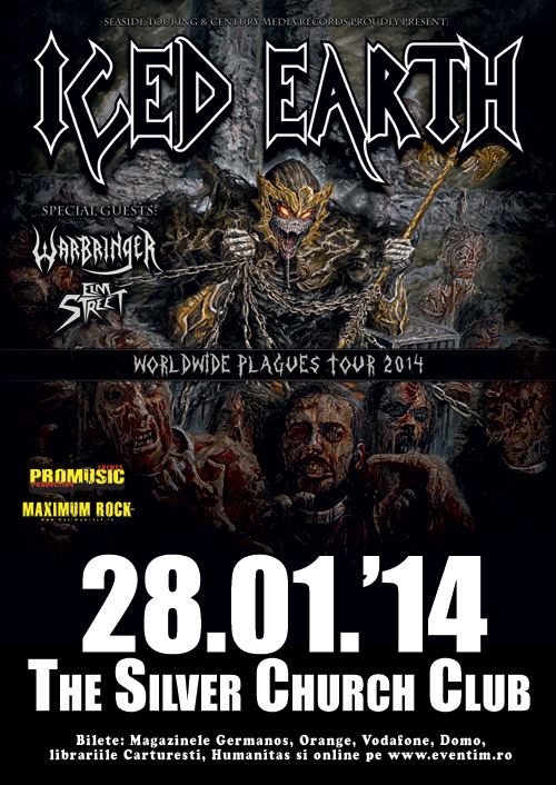 S-au pus in vanzare biletele pentru concertul Iced Earth de la Bucuresti