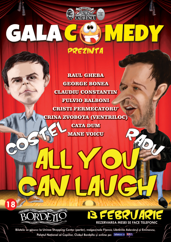 Din 13 februarie “All You Can Laugh” in fiecare joi la Bordello
