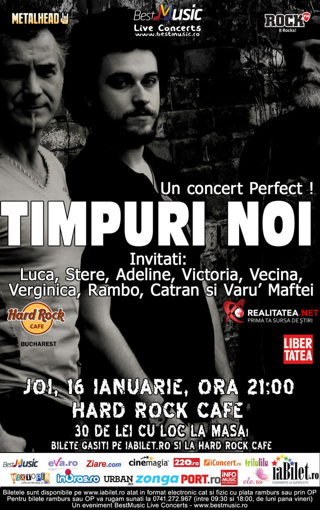 Timpuri Noi in Hard Rock Café timpuri-noi-vor-sustine-concert-in-luna-ianuarie-la-hard-rock-cafe