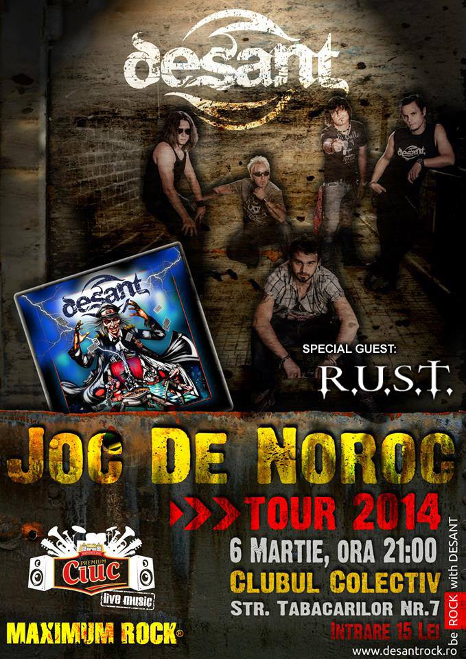 R.U.S.T. deschide concertul DESANT de la Bucuresti de pe 6 martie 2014