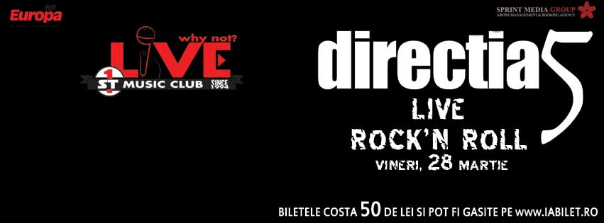 CONCURS: Castiga 2 invitatii duble la concertul Directia 5 din Live Club concert-directia-5-live-club