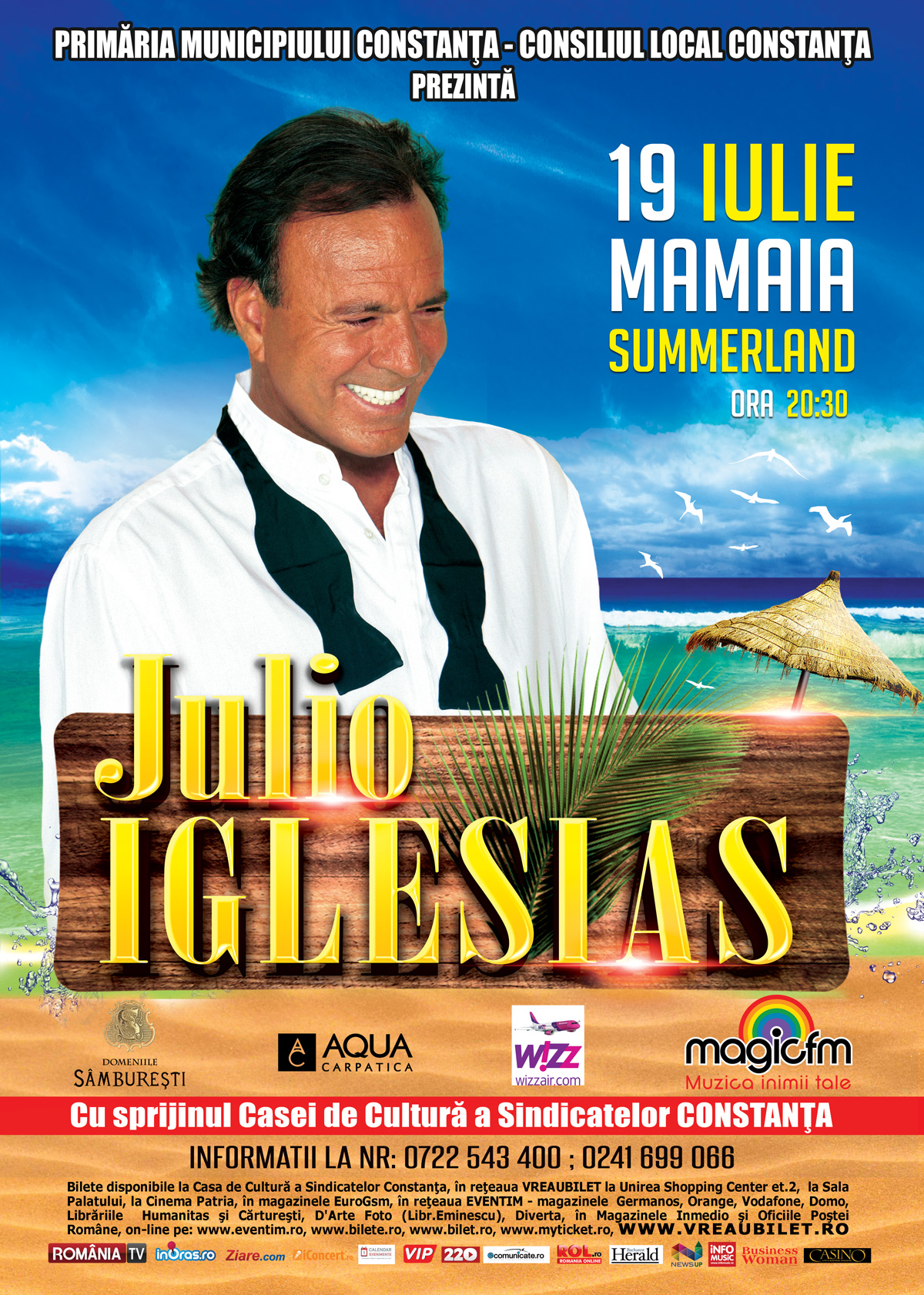 Biletele pentru concertul JULIO IGLESIAS de la MAMAIA, la MARE cautare julio-iglesias-19-iulie-summerland