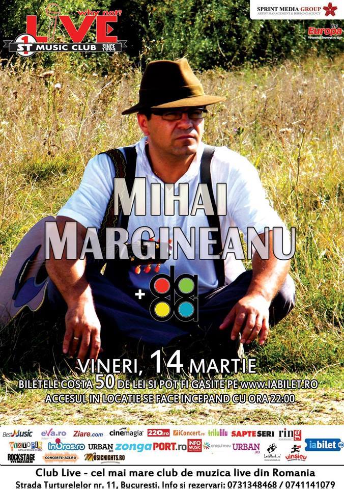 Castiga 2 invitatii duble la concert Margineanu din Live Club concert-mihai-margineanu-live-club