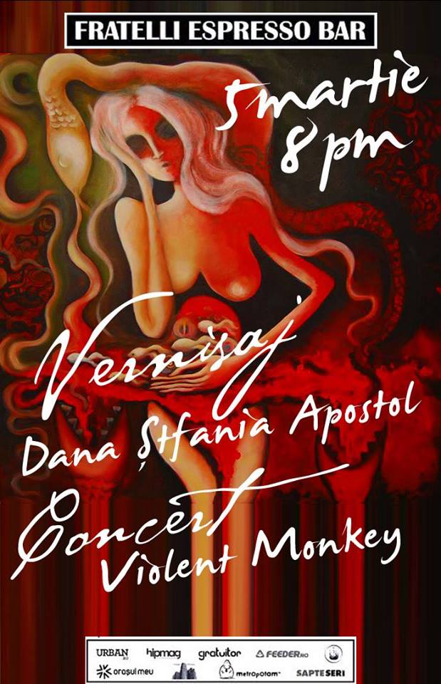 Vernisaj Dana Stefania Apostol si concert unplugged Violent Monkey