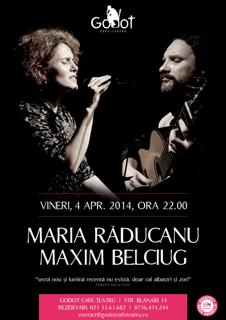 Maria Răducanu și Maxim Belciug live la Godot Cafe-Teatru