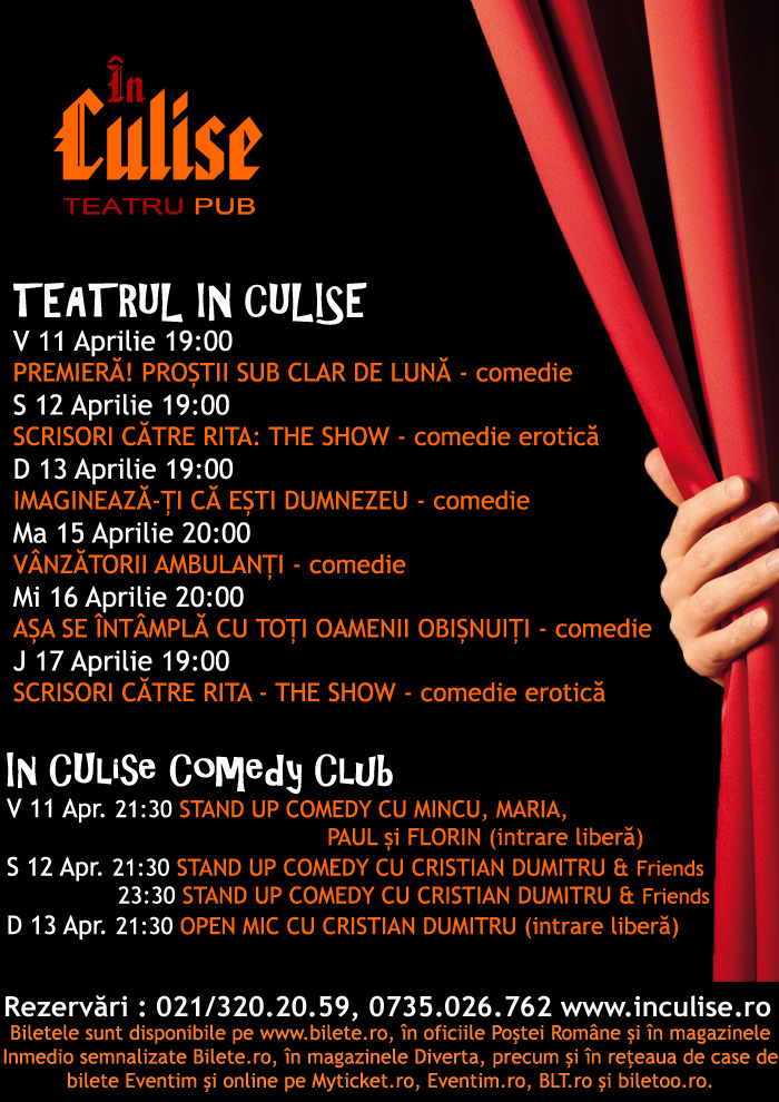 Program În Culise 11-17 Aprilie