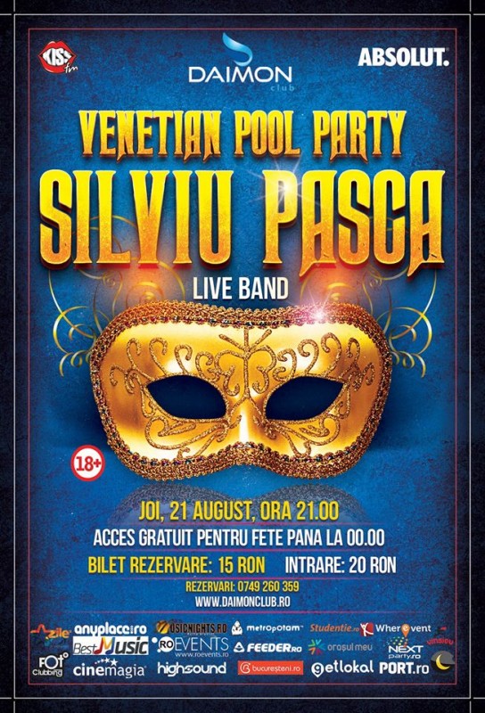 Venetian Pool Party - Silviu Pasca Live Band - POSTER MIC
