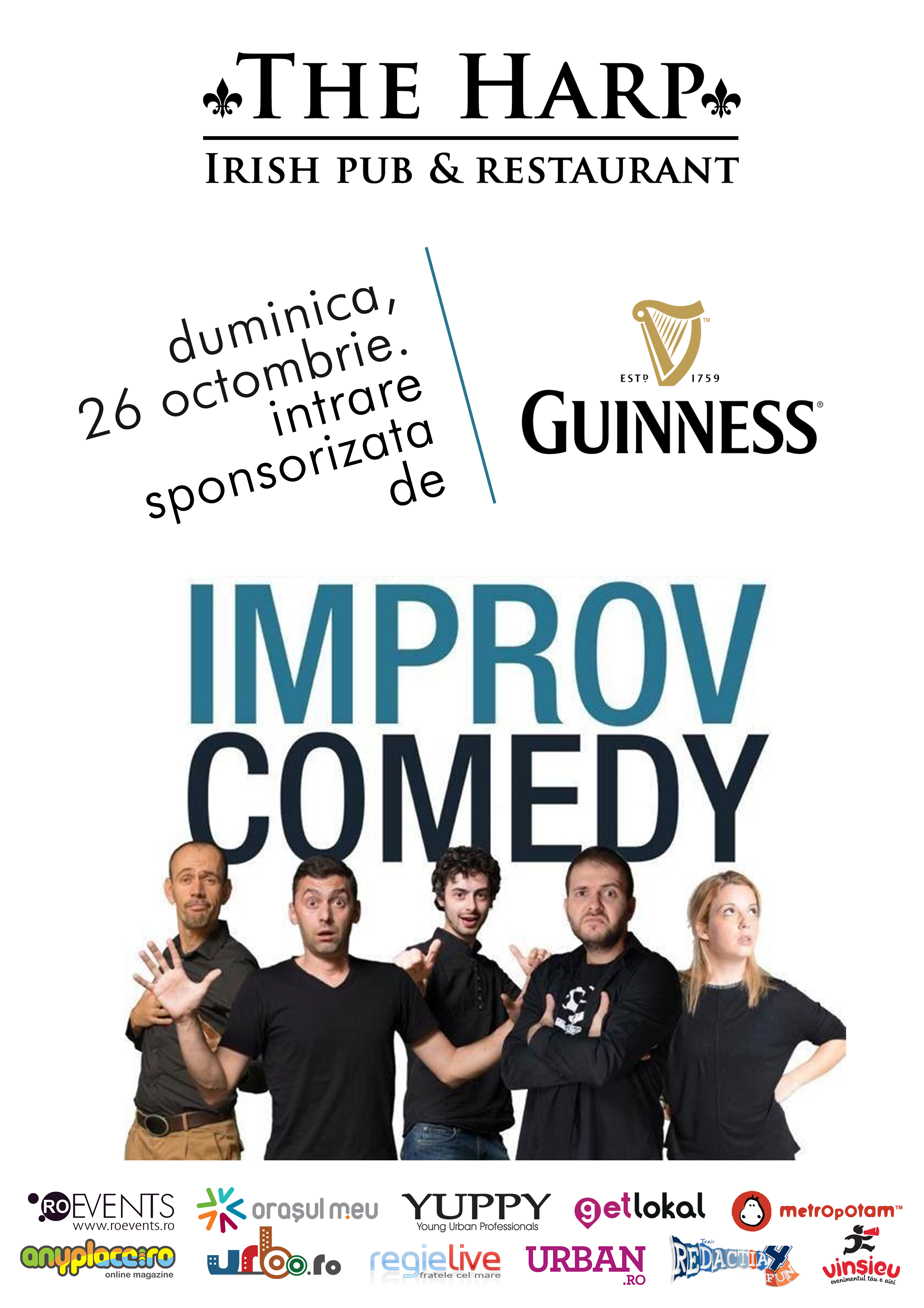 IMPROvCOMEDY,stand-up in Harp Irish Pub