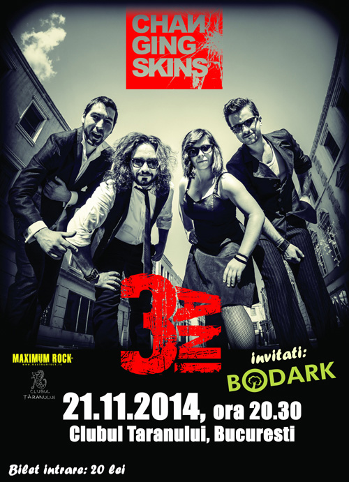 Bodark sunt invitatii speciali ai formatiei Changing Skins, in cadrul concertului aniversar de pe 21 noiembrie