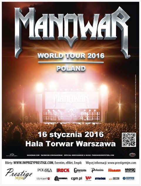 MANOWAR confirmă Varşovia ca următoarea destinaţie pentru turneul din 2016!