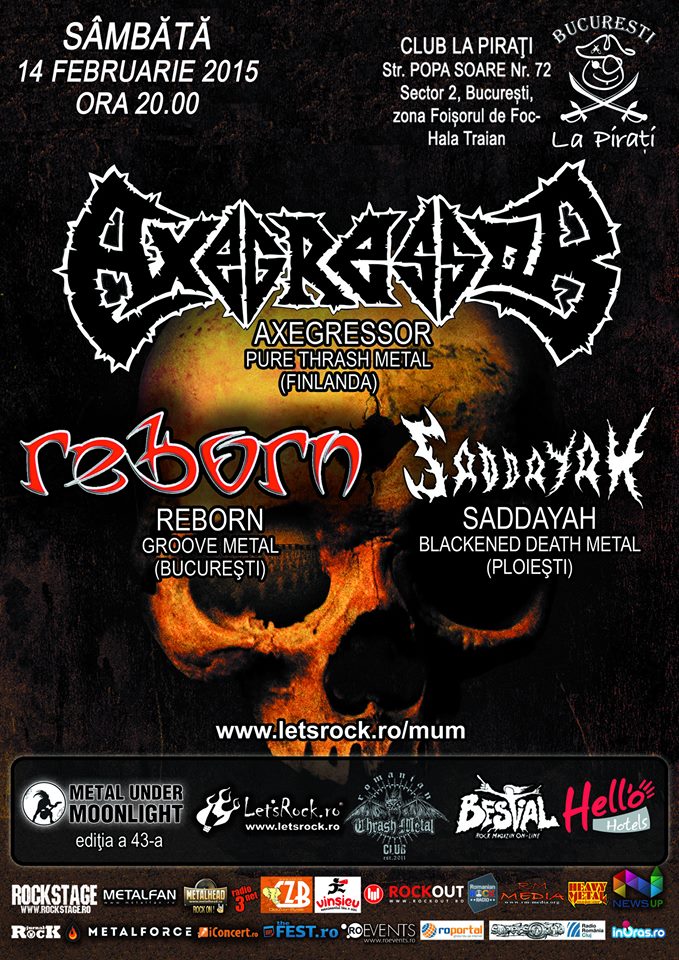Sambata 14 februarie 2015, Metal Under Moonlight editia a 43-a!