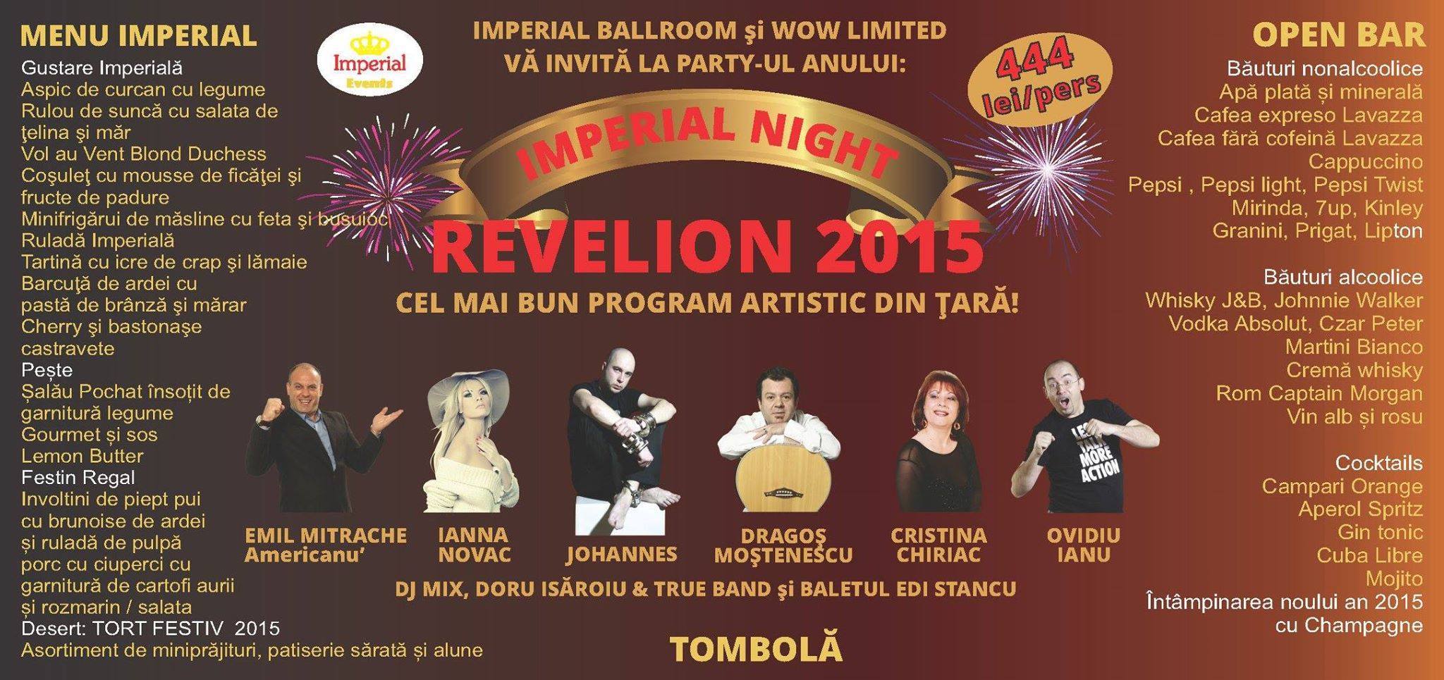 Revelion la IMPERIAL BALLROOM