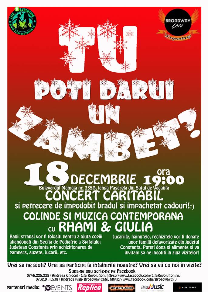Tu poti darui un zambet? (II) in Broadway&Legendary Constanta