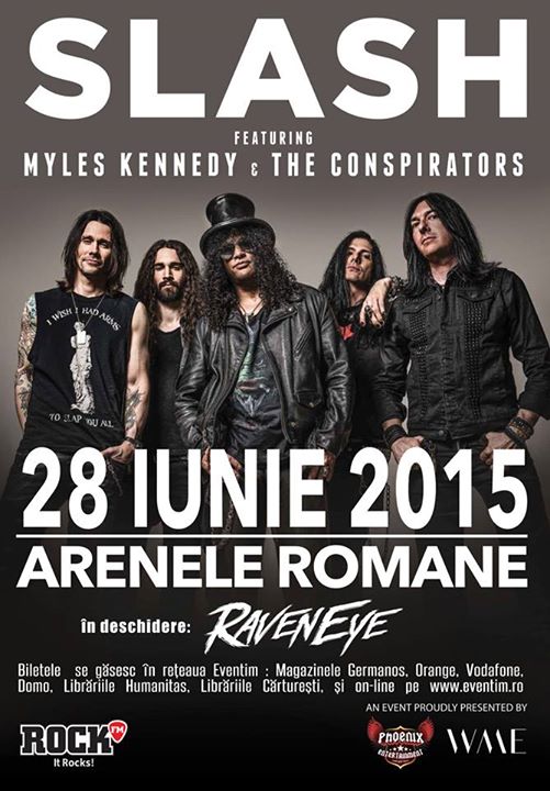 Raven Eye în deschiderea concertului Slash ft. Myles Kennedy & The Conspirators