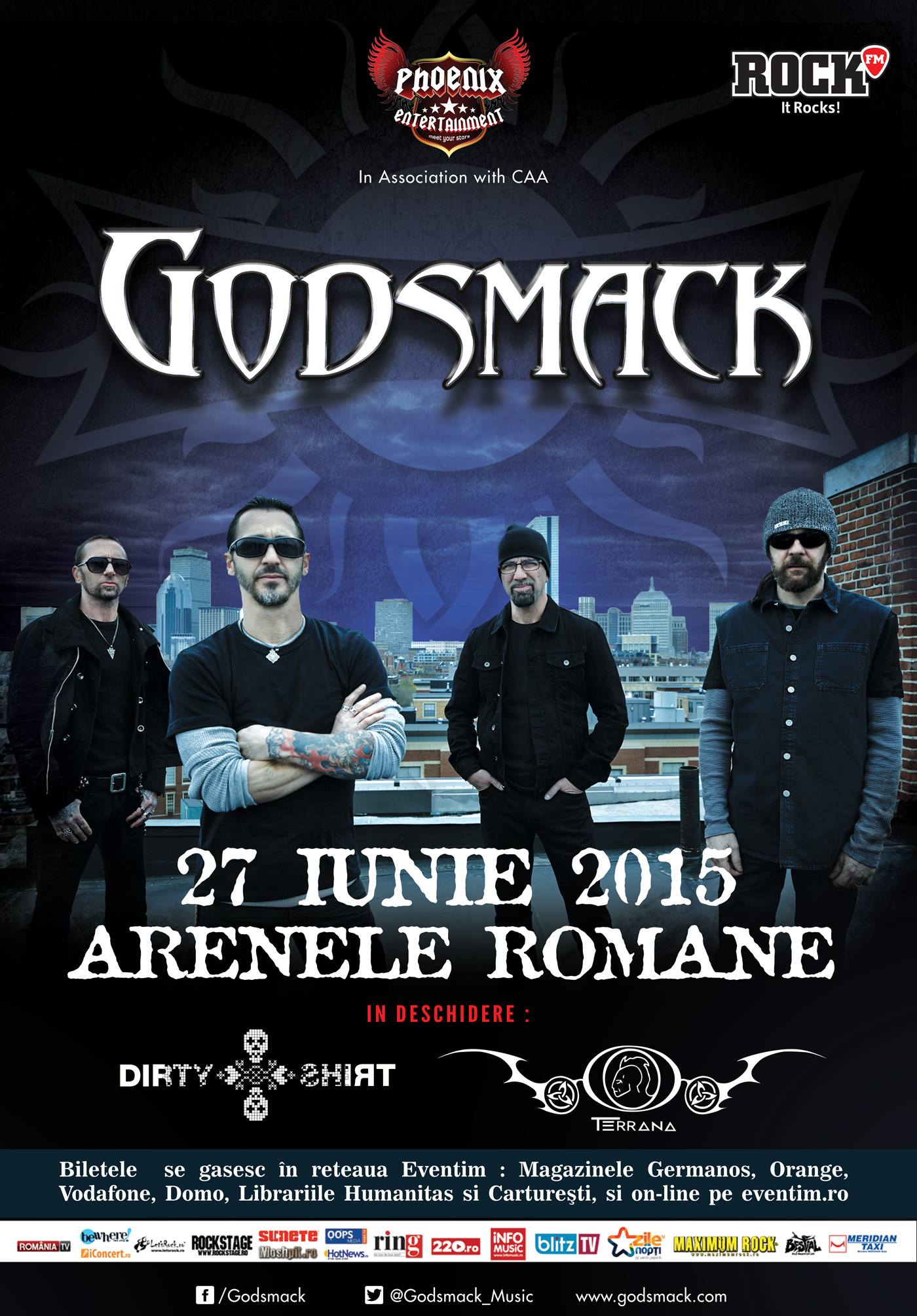 Dirty Shirt si Terrana Band vor deschide concertul Godsmack