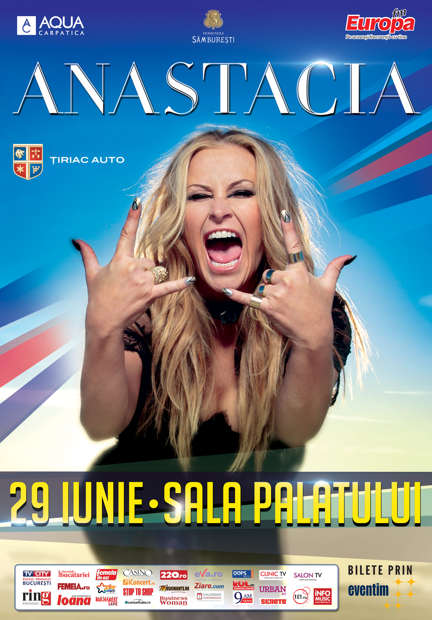 Reduceri masive la biletele concertului ANASTACIA, in perioada 31 martie – 14 aprilie