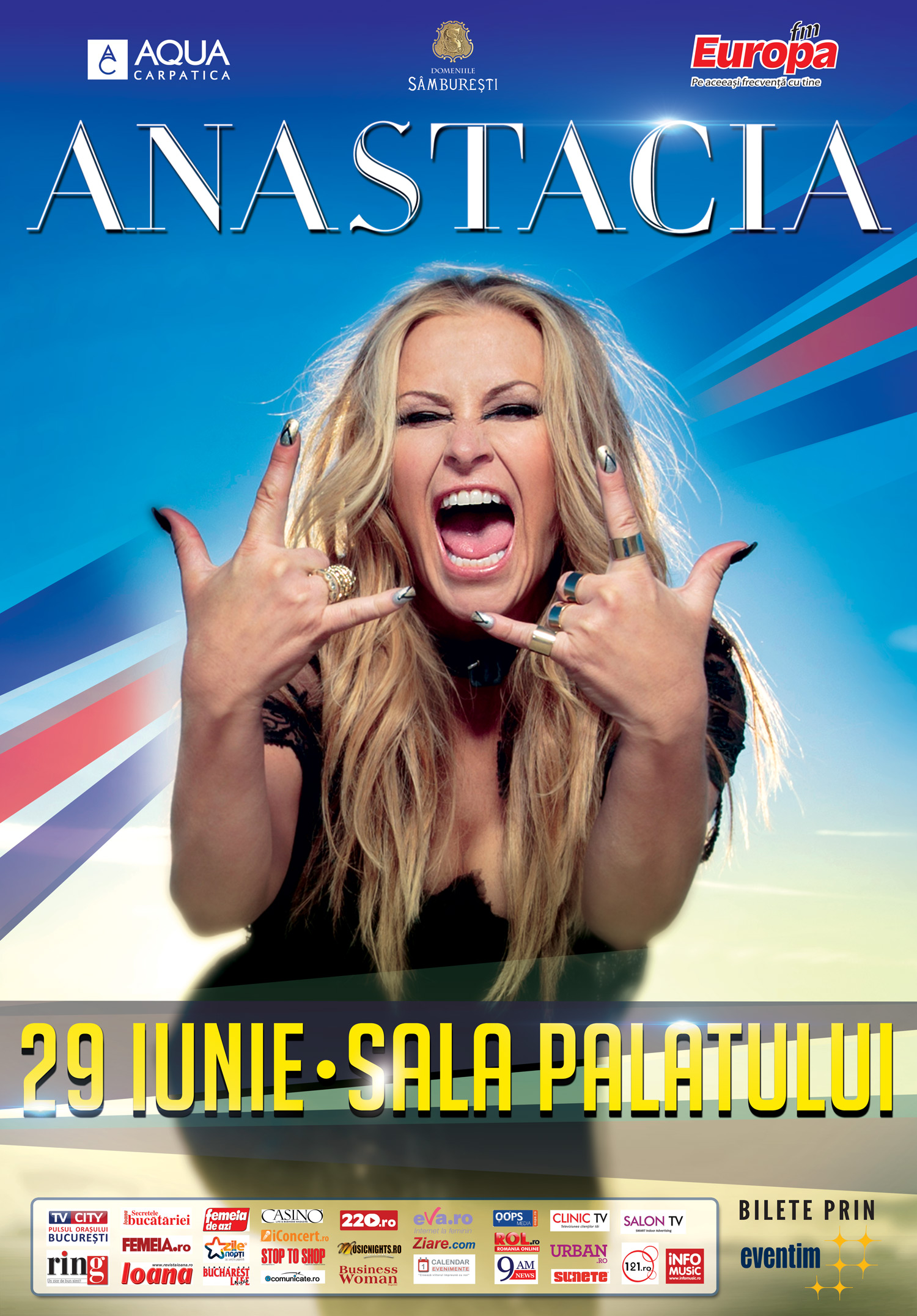 SUPERSTARUL POP ANASTACIA CONCERTEAZA IN IUNIE LA SALA PALATULUI DIN BUCURESTI