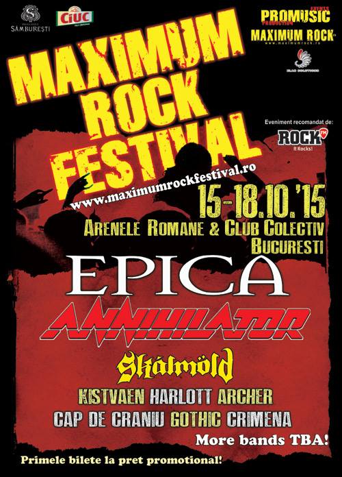 Trei noi formații confirmate la Maximum Rock Festival 2015