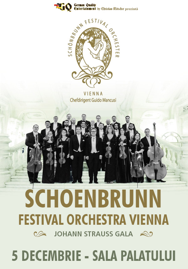 SCHOENBRUNN FESTIVAL ORCHESTRA VIENNA REVINE IN ROMANIA Intr-un spectacol regal, la Sala Palatului, cu “Johann Strauss Gala”!
