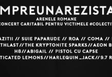 #ImpreunaRezistam – CONCERT CARITABIL pentru victimele #Colectiv, 14 noiembrie, la Arenele Romane