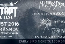 INSOMNIUM, ALESTORM SI TESSERACT CONFIRMATI PENTRU ROCKSTADT EXTREME FEST 2016!