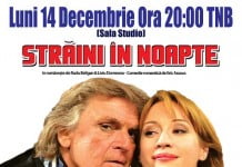 Florin Piersic si Medeea Marinescu sunt “Străini în Noapte”, pe 14 decembrie la Teatrul Național București