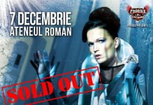 Concertul sopranei Tarja Turunen, de pe 7 Decembrie, este SOLD-OUT