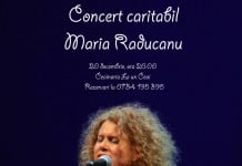 Concert caritabil Maria Răducanu, duminică, 20 decembrie