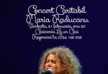 Concert caritabil Maria Raducanu, sâmbătă, 20 februarie, la Ceainăria La un Ceai