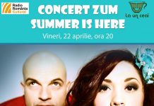 Concert: Summer is here (Zum & Andreea Crepcia), vineri, 22 aprilie, la Ceainăria La un Ceai