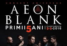 Aeon Blank aniversează cinci ani de activitate pe 5 mai, la club Fabrica