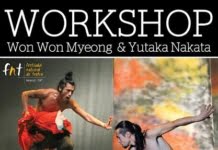 Workshop de dans contemporan sustinut de Won Won Myeong si Yutaka Nakata in Festivalul National de Teatru