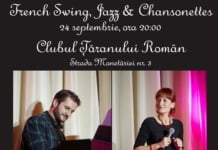 French Swing – Jazz & Chansonettes, pe 24 septembrie, la Clubul Țăranului Român
