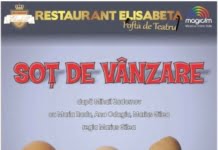 Restaurantul Elisabeta vă invită la spectacolul “Soț de vânzare”, o comedie spumoasă pentru cei cu poftă de teatru