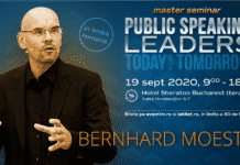 TREI ZILE PANA LA MASTER SEMINARUL DE PUBLIC SPEAKING FOR LEADERS SUSTINUT DE SCRIITORUL AUSTRIAC BERNHARD MOESTL