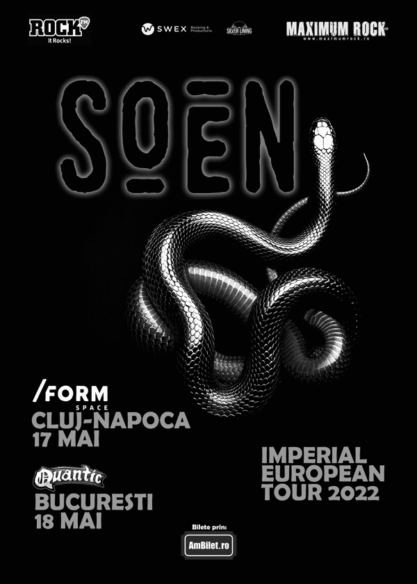 SOEN va susține două concerte în România!
